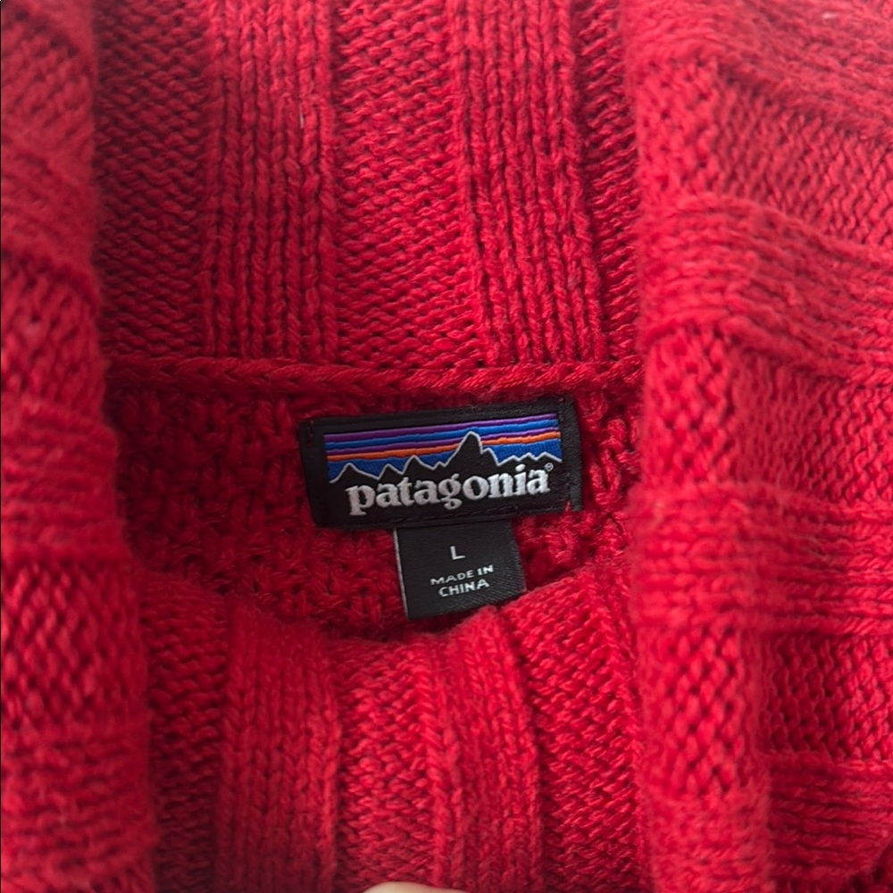 Patagonia Off Country Cozy Red Turtleneck Sweater - Picture 3 of 9